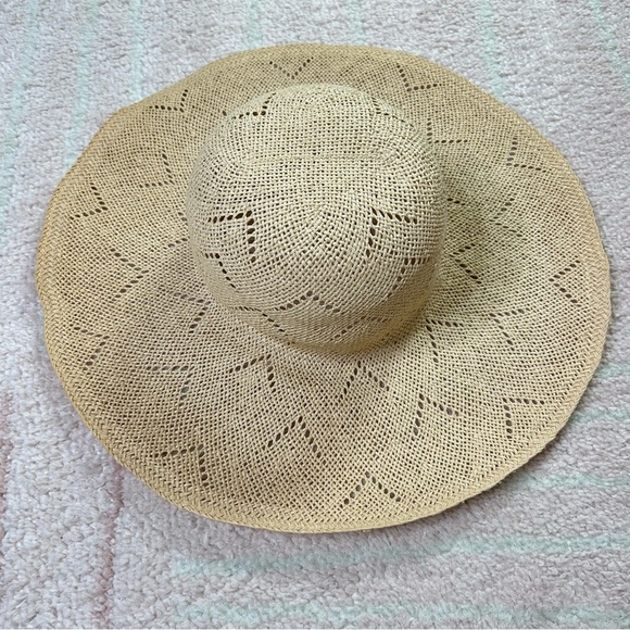 Vintage Laura Ashley Paper Sun Hat Cottage Core Prairie Made in Italy - Picture 3 of 9